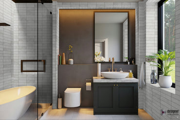 La Riviera Gris Nuage Gloss Subway 65x200mm