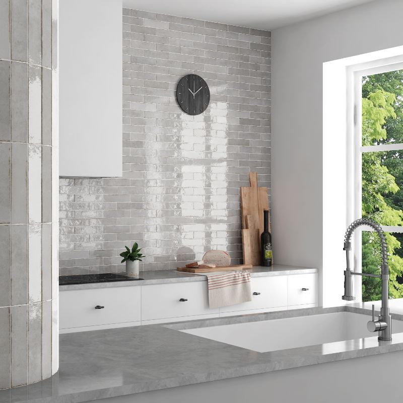 Tribeca Grey Whisper Gloss Subway 60x246mm