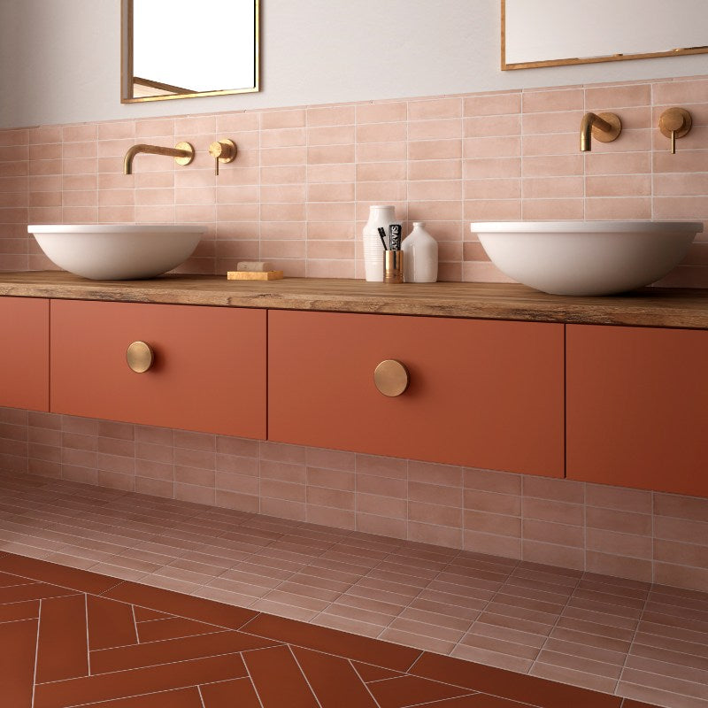 Coco Orchard Pink Matt Subway 50x150mm
