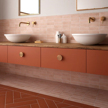 Coco Orchard Pink Matt Subway 50x150mm
