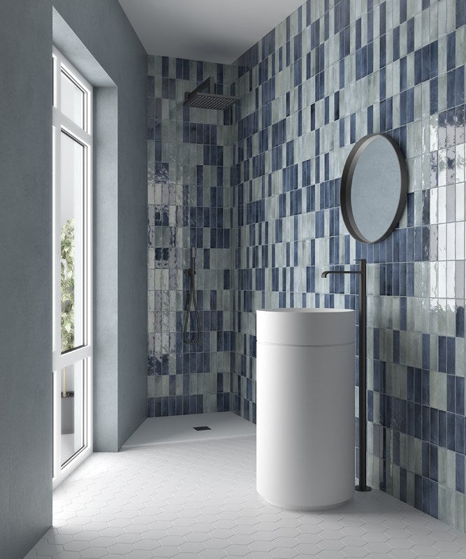 Coco Blue Grass Gloss Subway 50x150mm