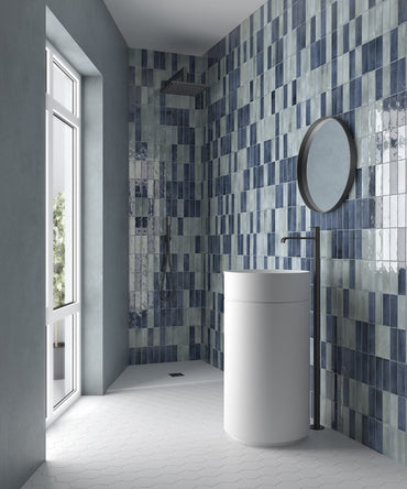 Coco Blue Grass Gloss Subway 50x150mm