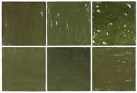 La Riviera Botanical Green Gloss 132x132mm