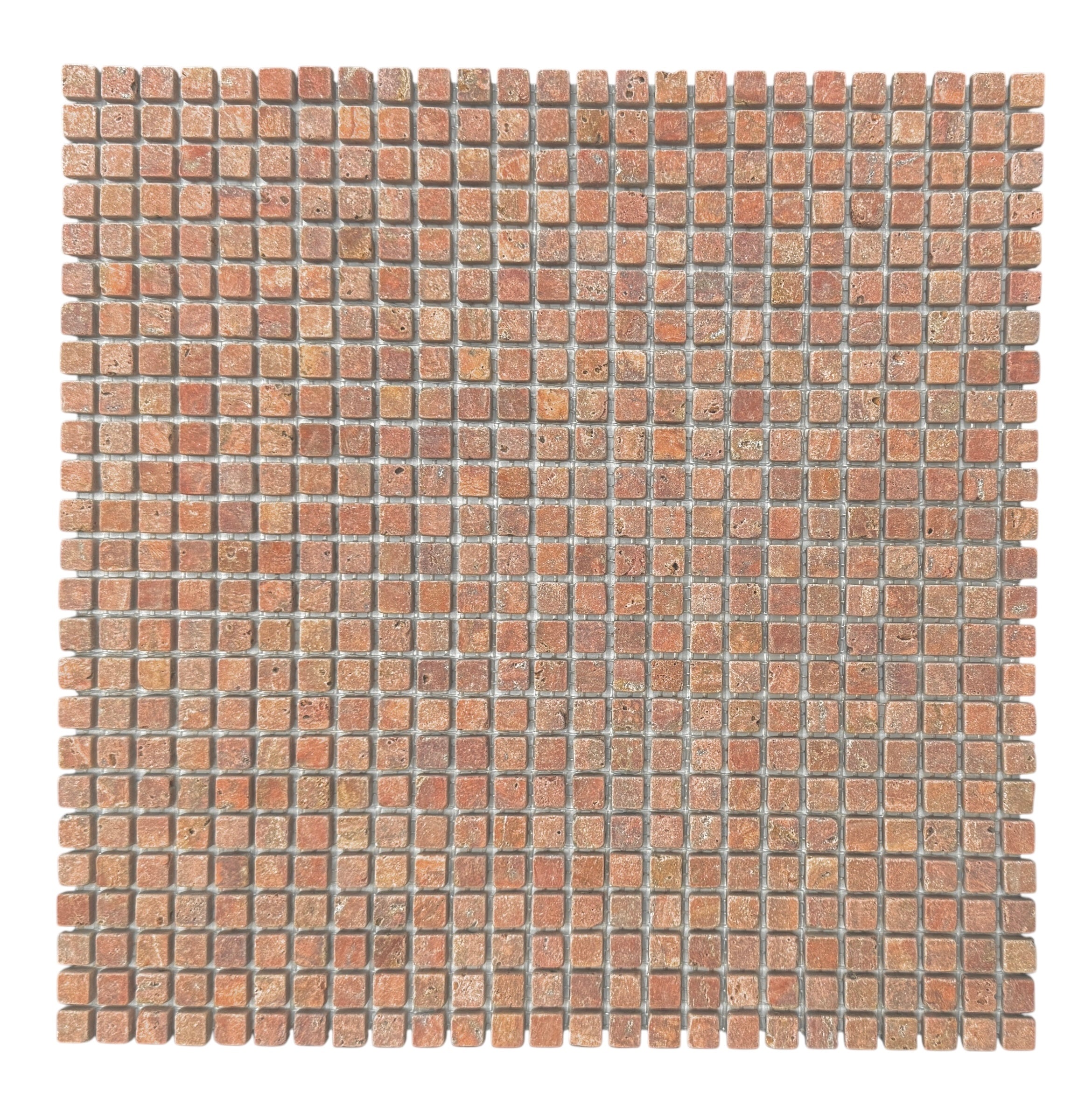 Mini Square Red Travertine Tumbled