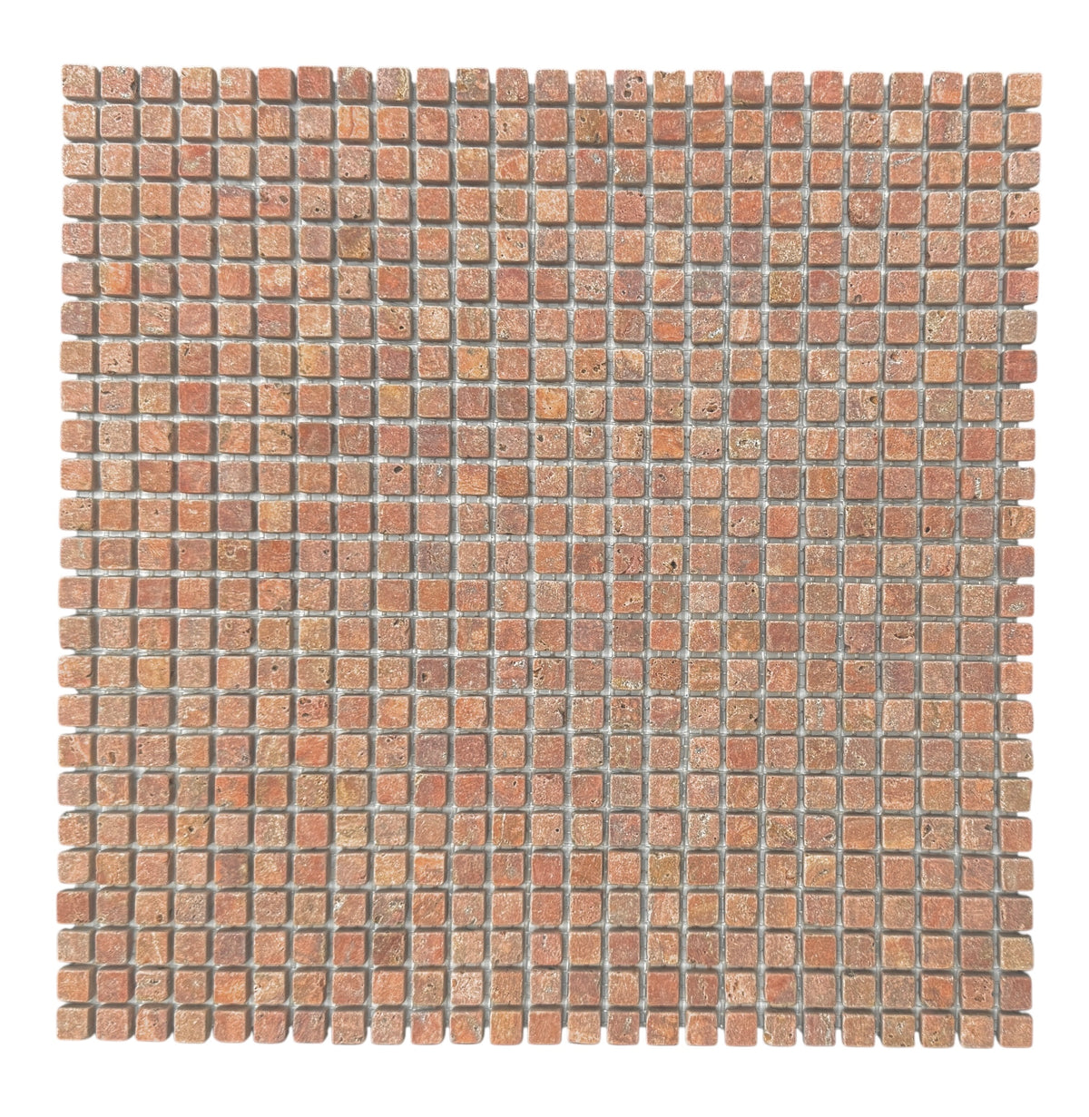 Mini Square Red Travertine Tumbled