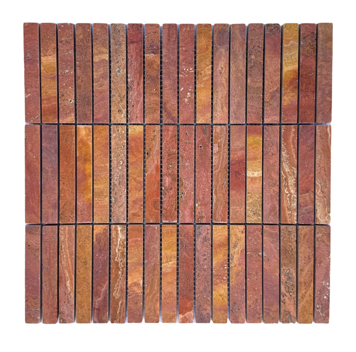 Red Travertine Stack Honed