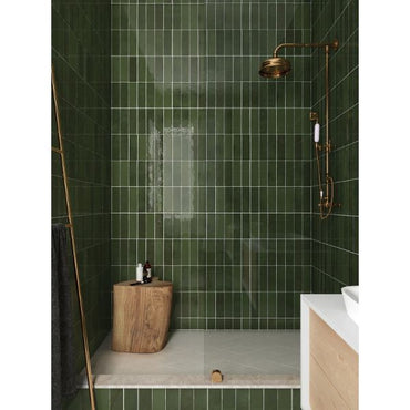 La Riviera Botanical Green Gloss Subway 65x200mm